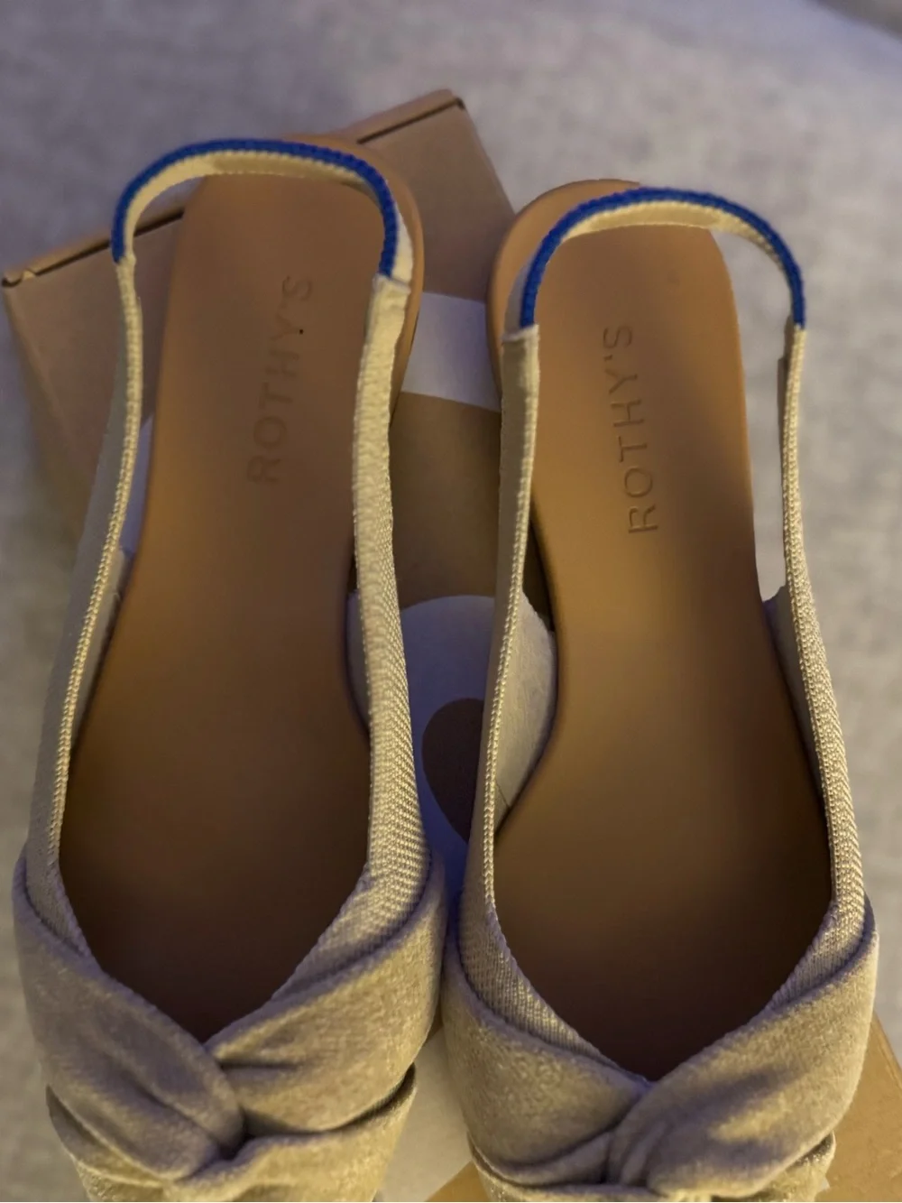 Rothy's The Twist Point Slingback in Brioche Size 8 New